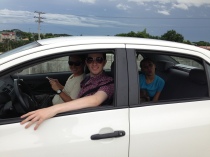 Ralph, taking a photo of Ian, Dai and I in the Sedan