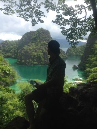The viewing point at the top of the Ascent in Kayangan Lake