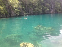 The crystal clear and deep waters of Kayangan Lake